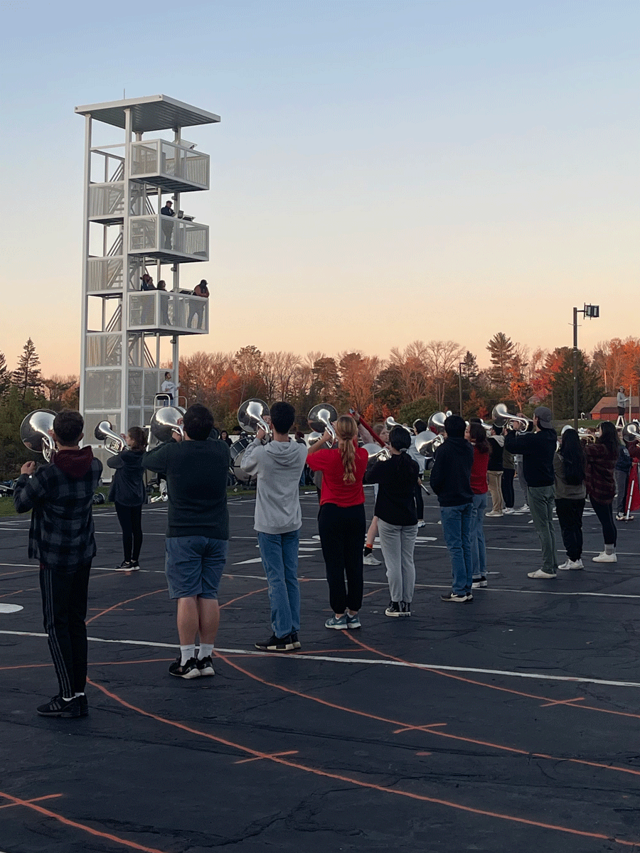marching band practicing